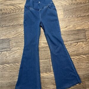 Stylish Blue Flared jeggings